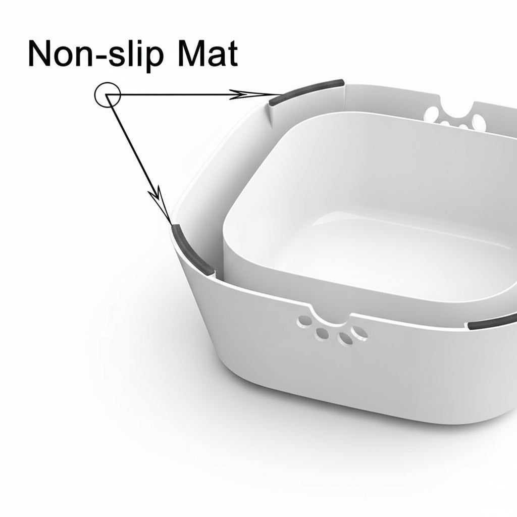 Dog Drinking Water Bowl with Floating Design - Non-Wetting, Non-Skid, Large Capacity